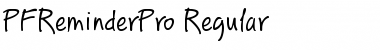 Download PF Reminder Pro Regular Font Title Preview