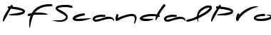 Download PF Scandal Pro Display Black Font Title Preview