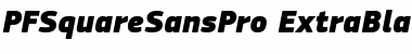 Download PF Square Sans Pro Extra Black Italic Font Title Preview