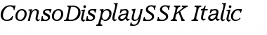 Download ConsoDisplaySSK Italic Font Title Preview