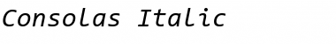 Download Consolas Italic Font Title Preview