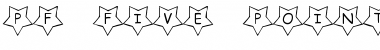 Download pf_five pointed star Regular Font Title Preview