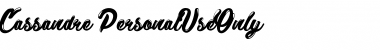 Download Cassandre_PersonalUseOnly Regular Font Title Preview