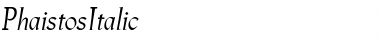 Download PhaistosItalic Italic Font Title Preview