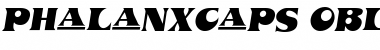 Download PhalanxCaps Oblique Font Title Preview