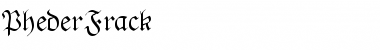 Download PhederFrack Regular Font Title Preview
