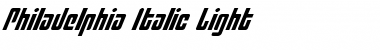 Download Philadelphia Italic Light Italic Light Font Title Preview
