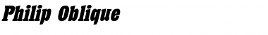 Download Philip Oblique Font Title Preview