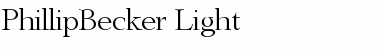 Download PhillipBecker-Light Regular Font Title Preview
