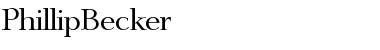 Download PhillipBecker Regular Font Title Preview