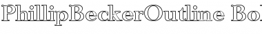 Download PhillipBeckerOutline Bold Font Title Preview