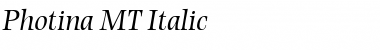 Download Photina MT Italic Font Title Preview
