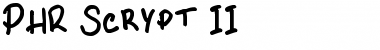 Download PHR Scrypt II Regular Font Title Preview