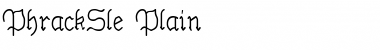 Download PhrackSle Plain Font Title Preview