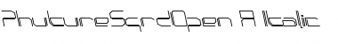 Download PhutureSqrdOpen Italic Font Title Preview