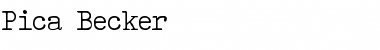 Download Pica Becker Normal Font Title Preview