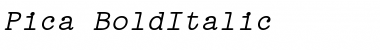 Download Pica BoldItalic Font Title Preview