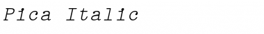Download Pica Italic Font Title Preview