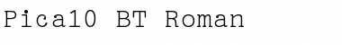 Download Pica10 BT Roman Font Title Preview