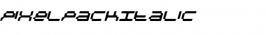 Download PixelpackItalic Regular Font Title Preview
