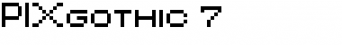 Download PIXgothic_7 Regular Font Title Preview