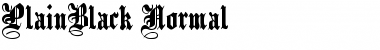 Download PlainBlack Normal Font Title Preview