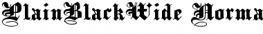 Download PlainBlackWide Normal Font Title Preview