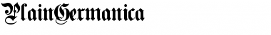 Download PlainGermanica Regular Font Title Preview