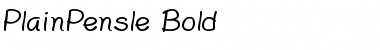 Download PlainPensle Bold Font Title Preview