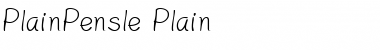 Download PlainPensle Plain Font Title Preview