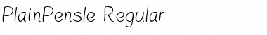 Download PlainPensle Regular Font Title Preview