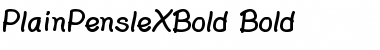 Download PlainPensleXBold Bold Font Title Preview