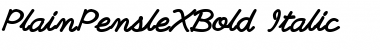 Download PlainPensleXBold Italic Font Title Preview
