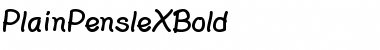 Download PlainPensleXBold Regular Font Title Preview