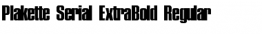 Download Plakette-Serial-ExtraBold Regular Font Title Preview
