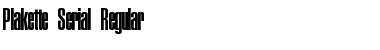 Download Plakette-Serial Regular Font Title Preview
