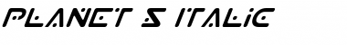 Download Planet S Italic Italic Font Title Preview