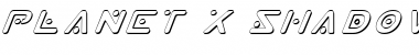 Download Planet X Shadow Italic Shadow Italic Font Title Preview
