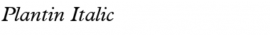 Download Plantin Italic Font Title Preview