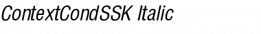 Download ContextCondSSK Italic Font Title Preview