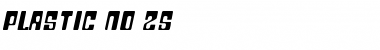 Download Plastic No.25 Regular Font Title Preview