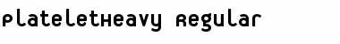 Download PlateletHeavy Regular Font Title Preview