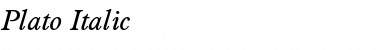 Download Plato Italic Font Title Preview