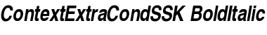Download ContextExtraCondSSK BoldItalic Font Title Preview