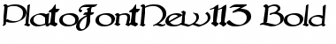 Download PlatoFontNew113 Bold Font Title Preview
