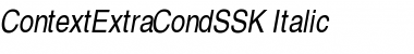 Download ContextExtraCondSSK Italic Font Title Preview