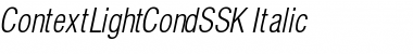 Download ContextLightCondSSK Italic Font Title Preview