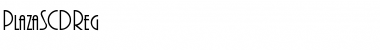 Download PlazaSCDReg Regular Font Title Preview