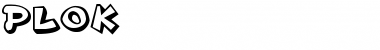 Download Plok Regular Font Title Preview