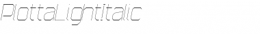 Download Plotta Light Italic Font Title Preview